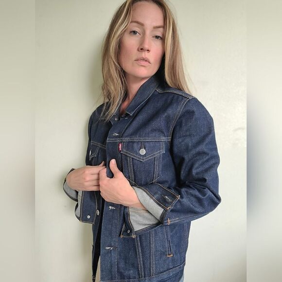 Levi's Dark Blue Denim Jacket - Picture 2 of 9